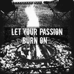 Passion Small BW Photo campfire from Ashley